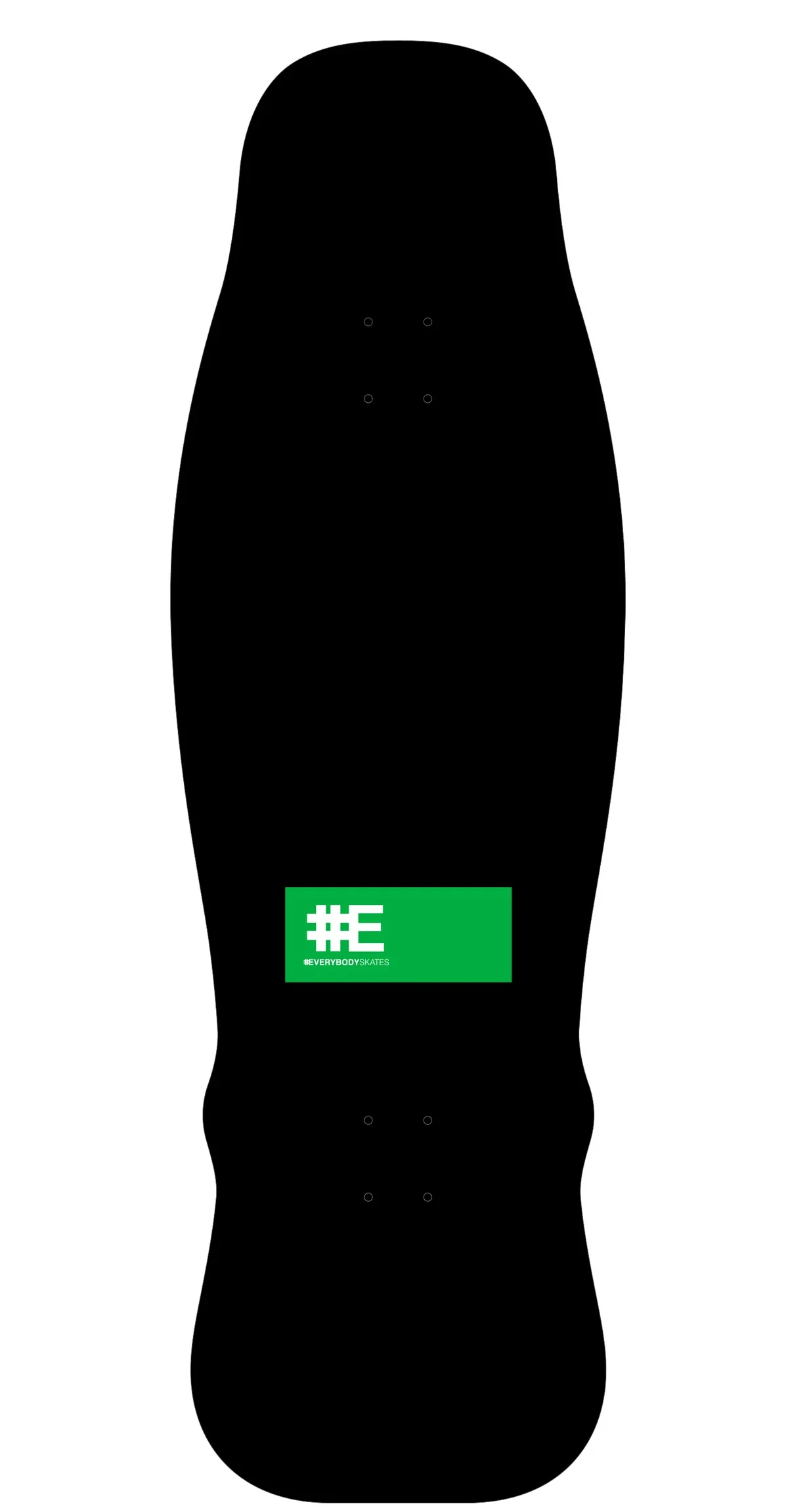 Everybody Skates Skateboard Complete Eighties Big Board Black 12.5" x 40" with Independent Trucks, Spitfire Wheels - Image 2