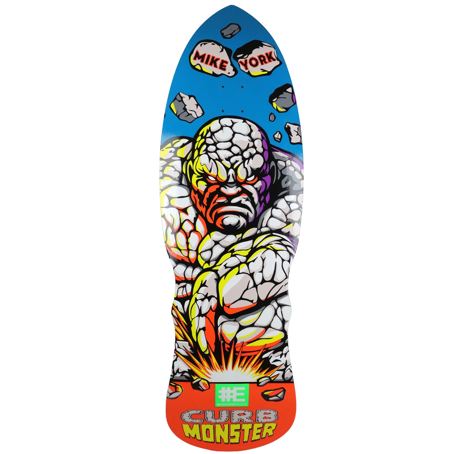 Everybody Skates Skateboard Complete Mike York Curb Monster Big Board 12.25" x 40" with Independent Trucks, Spitfire Wheels - Image 3