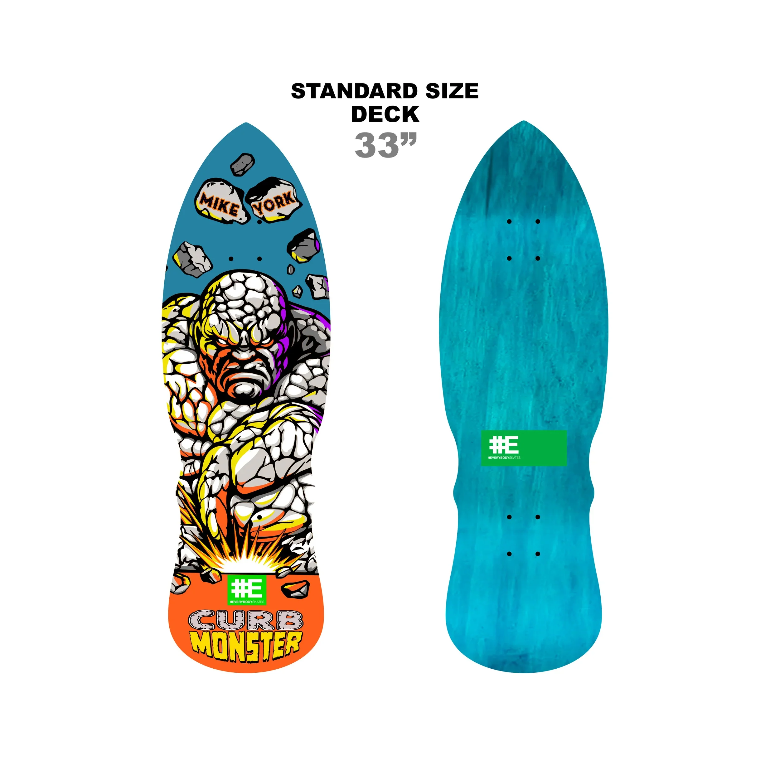 Everybody Skates Skateboard Complete Mike York Curb Monster Standard 9.5" x 33" - Image 2