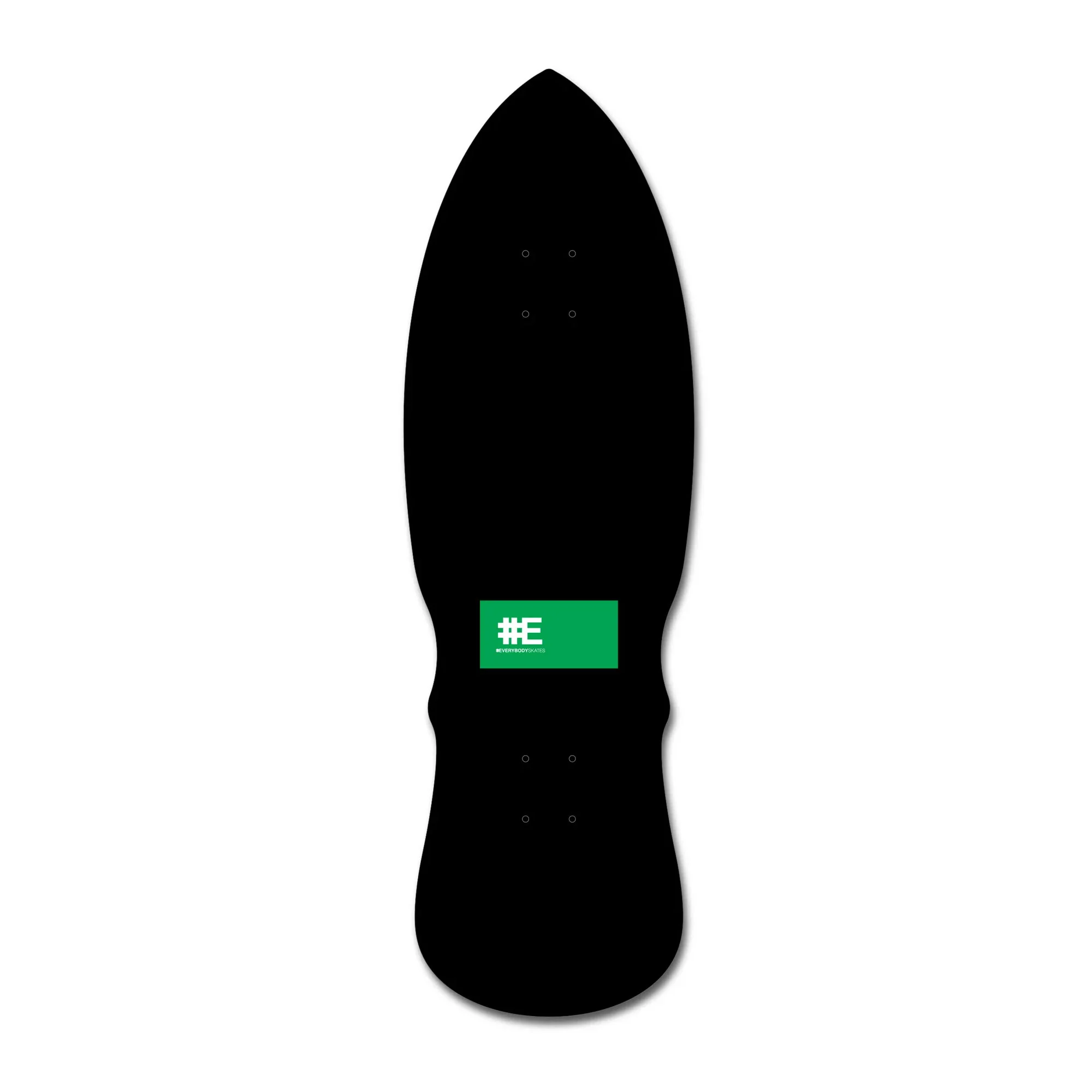 Everybody Skates Skateboard Deck Danger Standard Black 10" x 30" - Image 2