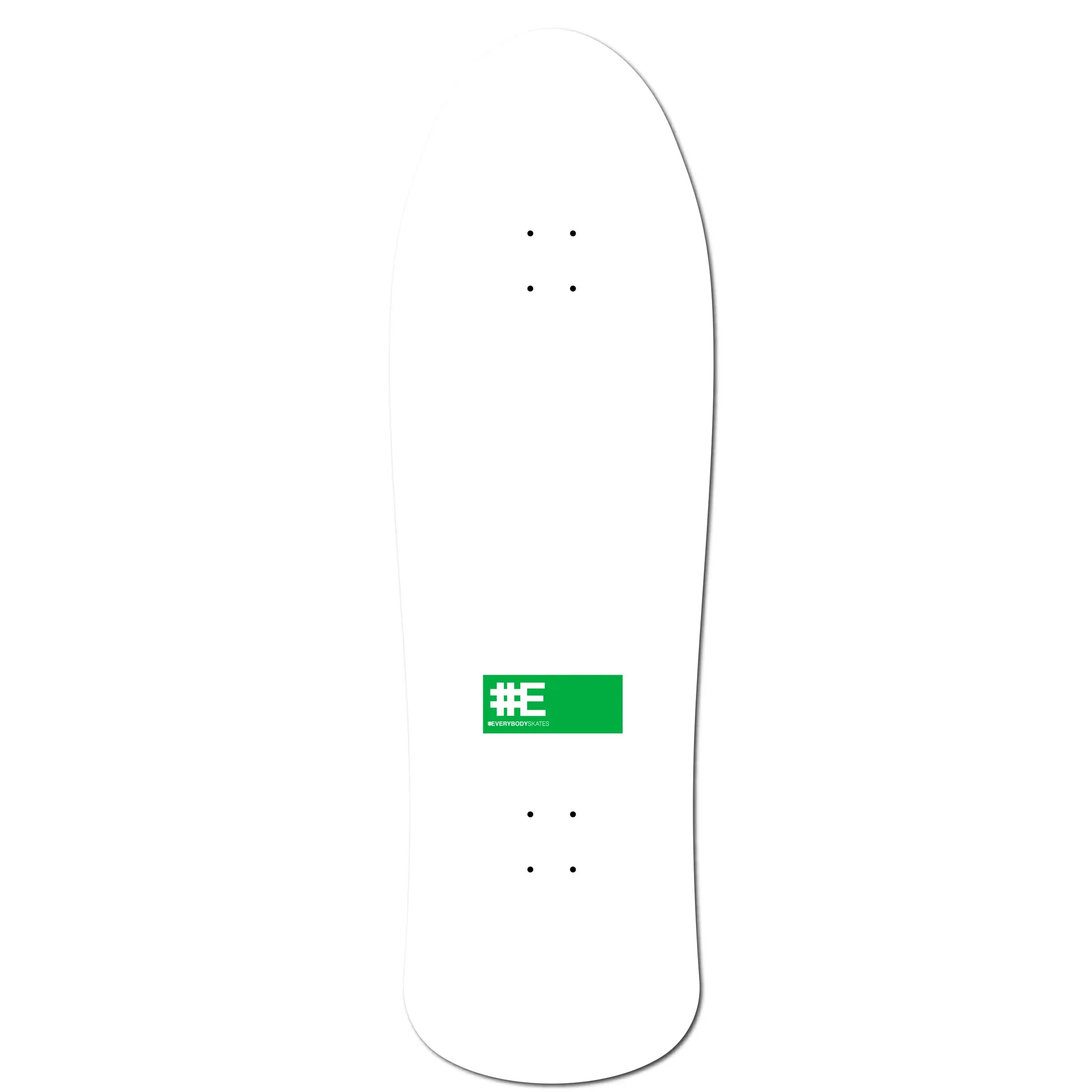 Everybody Skates Skateboard Deck Kings Big Board White 12.3" x 40" - Image 2
