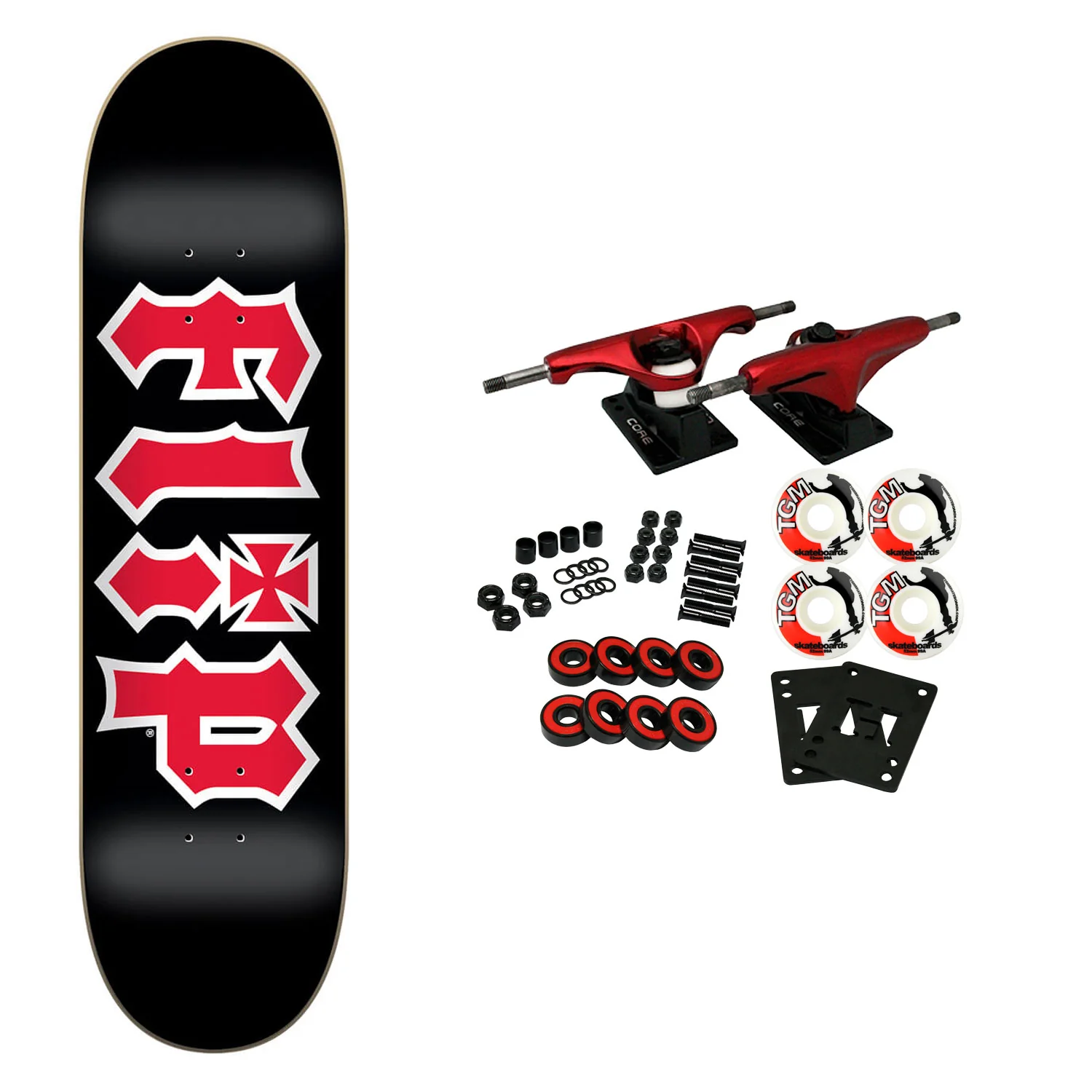 Flip Skateboard Complete Team HKD Black 8.0" x 31.5"