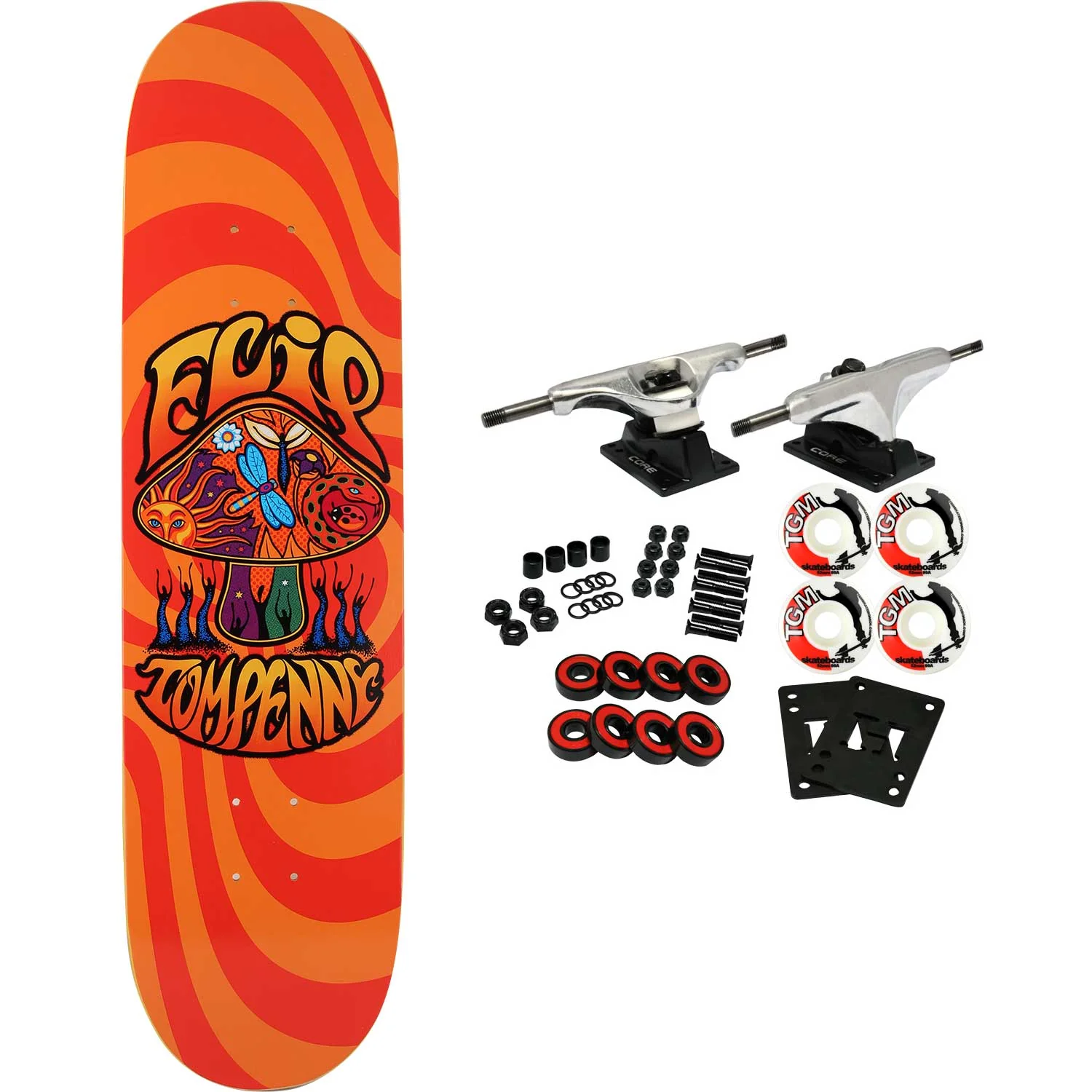 Flip Skateboard Complete Tom Penny Loveshroom Orange 8.0" x 31.5"