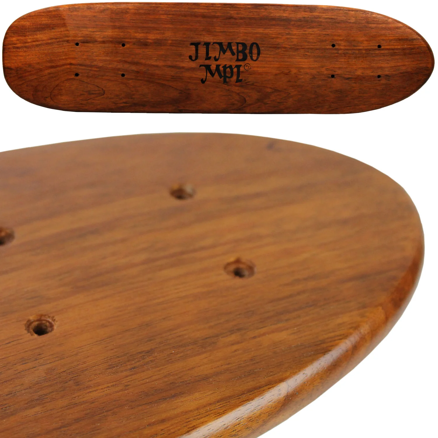 Floating Industrial Style Vintage Mahogany Skateboard Deck Shelf with Pipe Mounting System – Custom Made Indoor Skate Shelving - Image 5