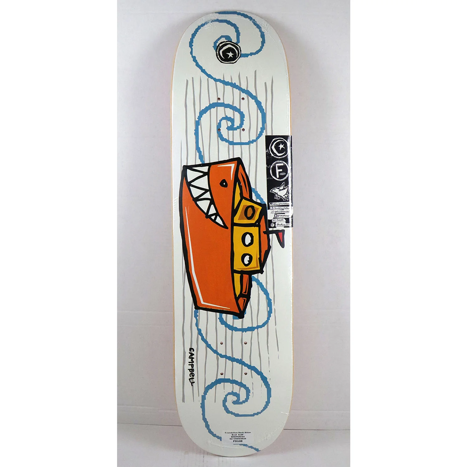 Foundation Skateboard Complete Aidan Campbell Boat 8.25" x 32" Independent Satori Upgrade - Image 2