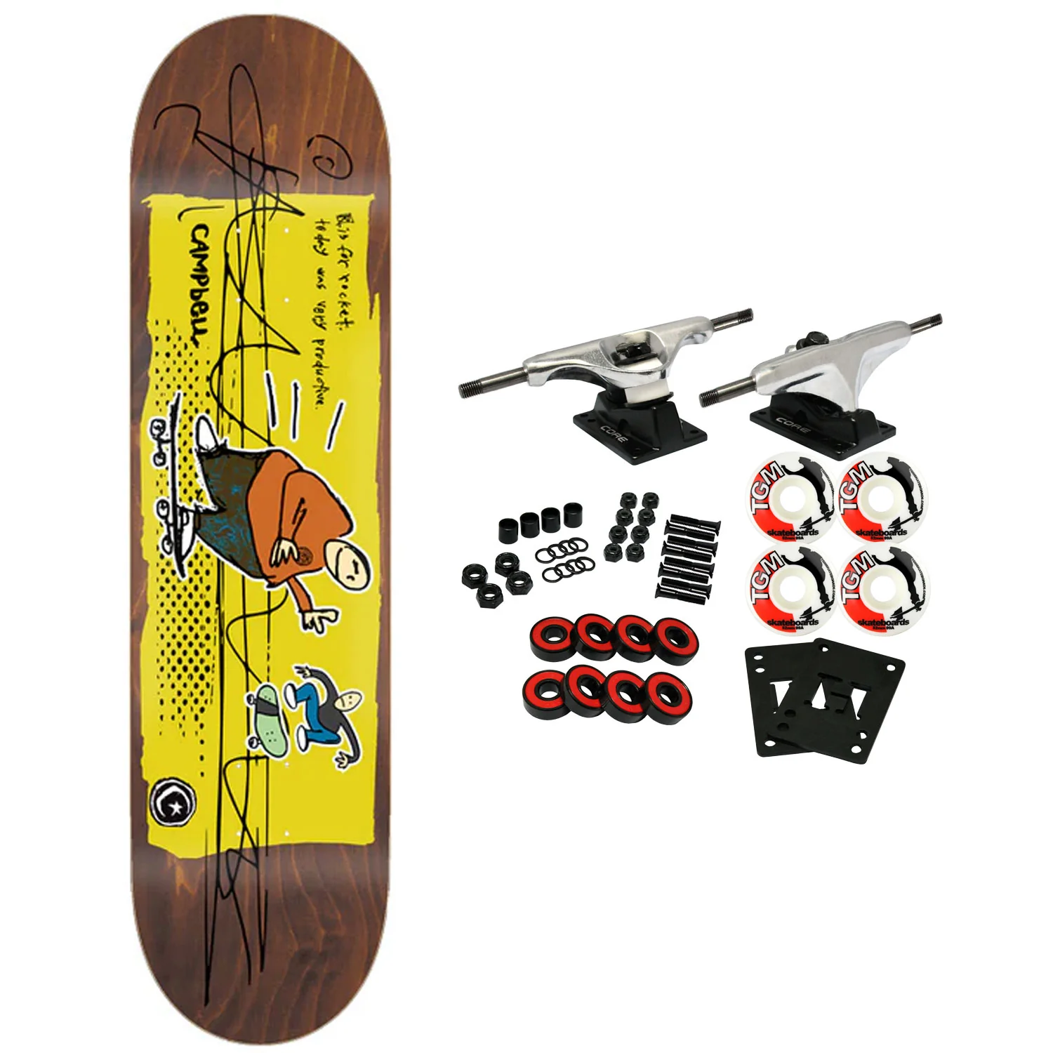 Foundation Skateboard Complete Aidan Campbell R Is For Rocket 8.25" x 32"
