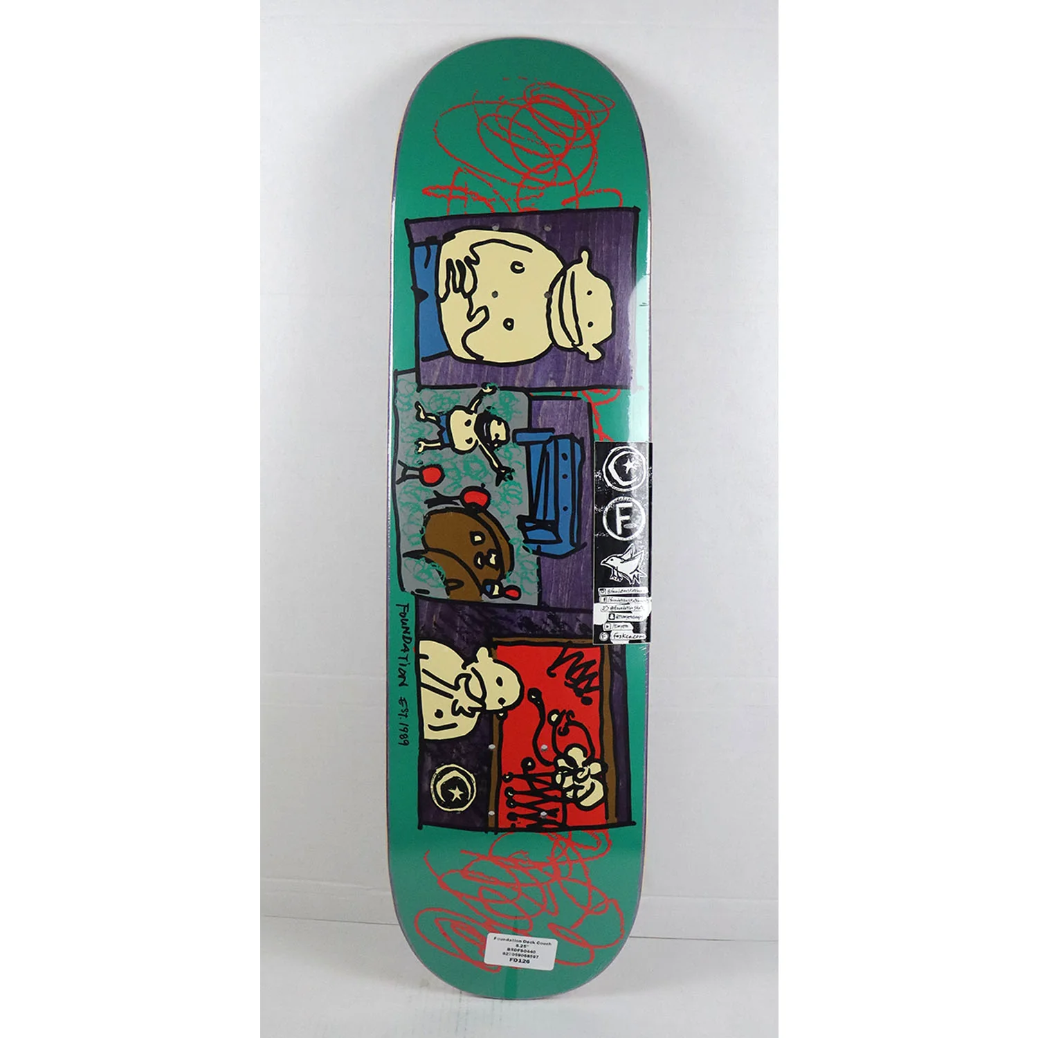 Foundation Skateboard Complete Couch 8.25" x 31.63" - Image 2