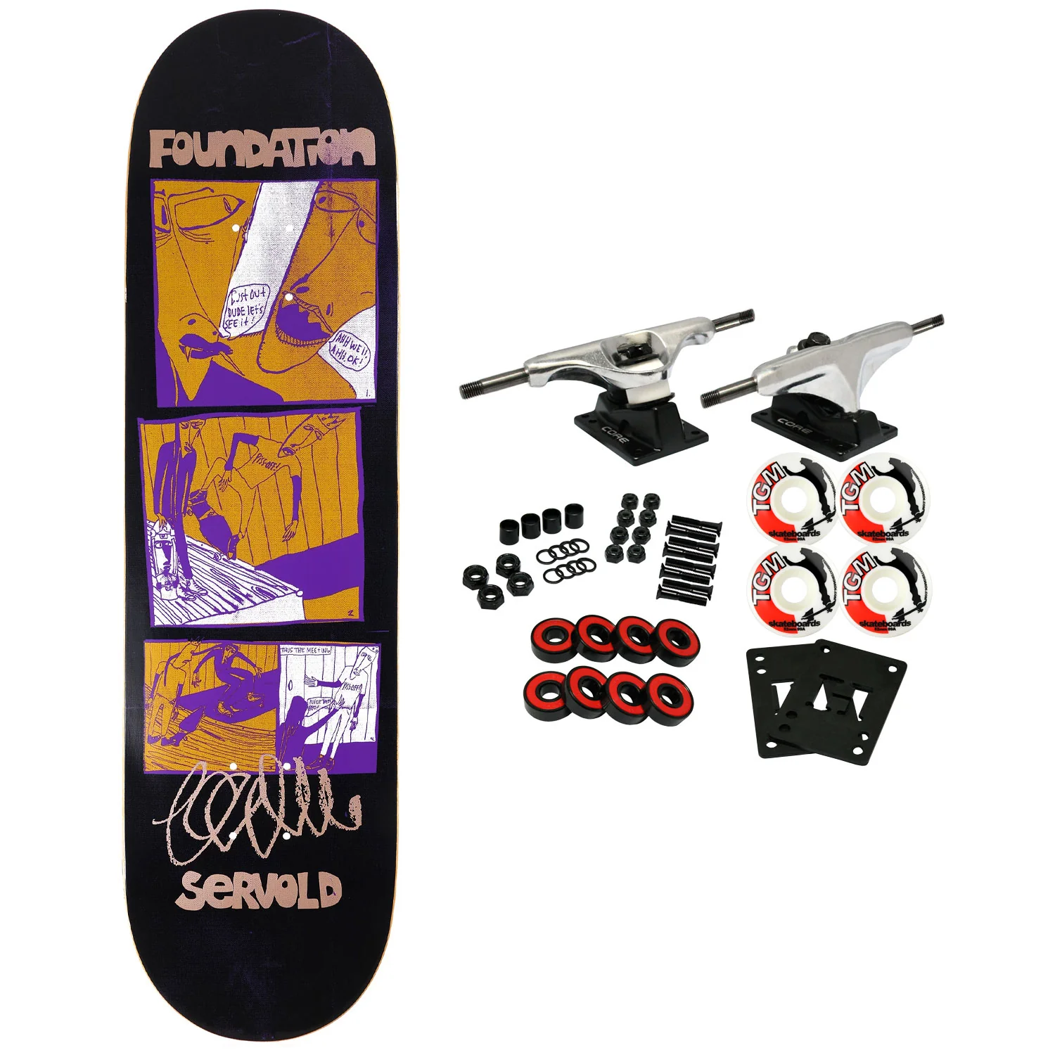 Foundation Skateboard Complete Dakota Servold The Meeting 8.5" x 32"