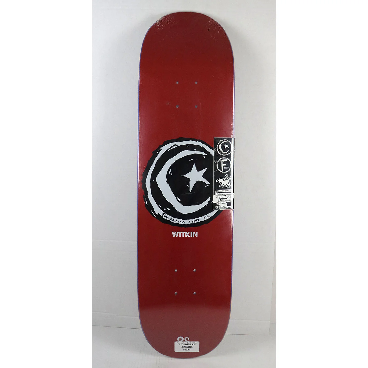 Foundation Skateboard Complete Dylan Witkin Star and Moon 8.5" x 31.88" - Image 2