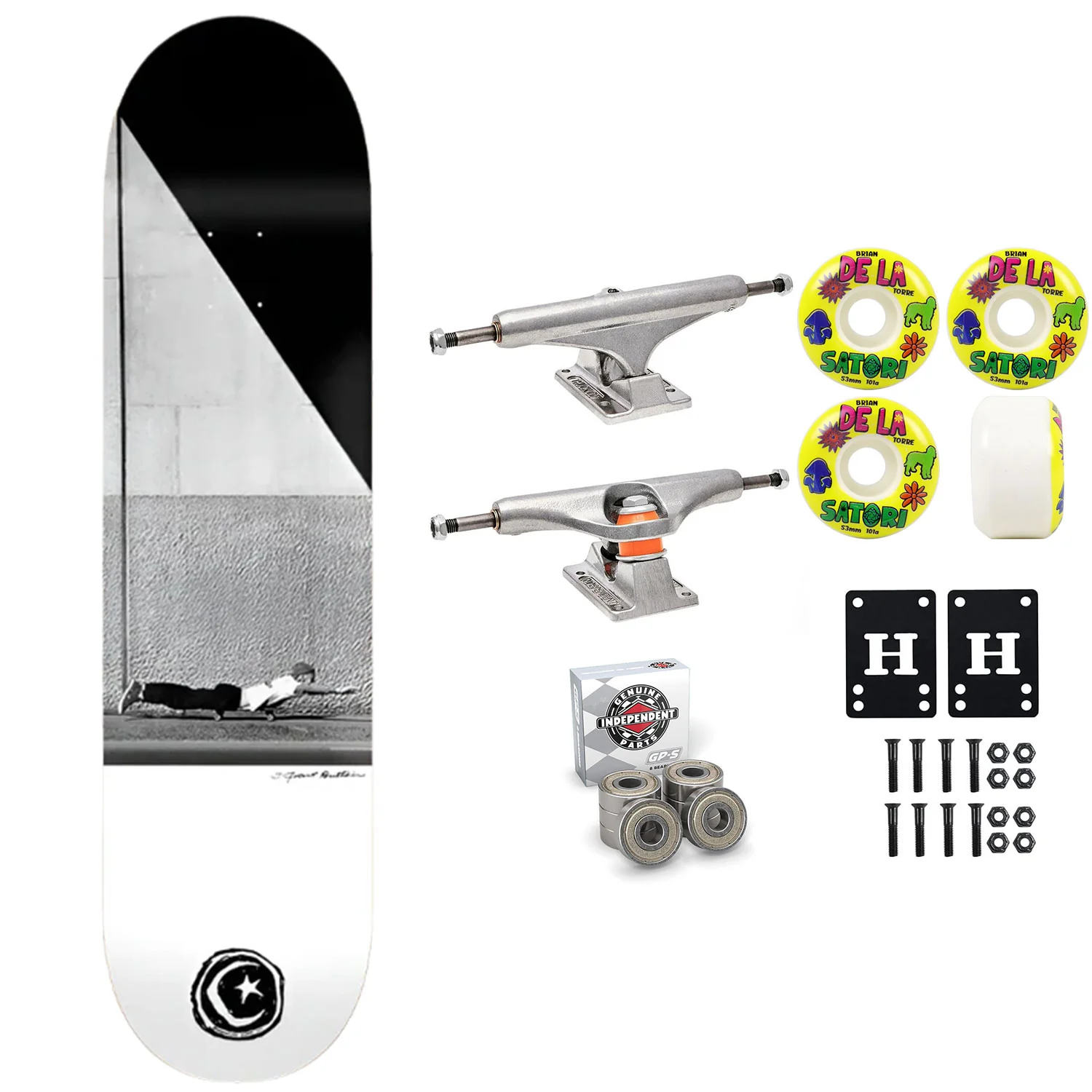 Foundation Skateboard Complete JGB Push Super Man 8.25" x 31.63" Independent Satori Upgrade