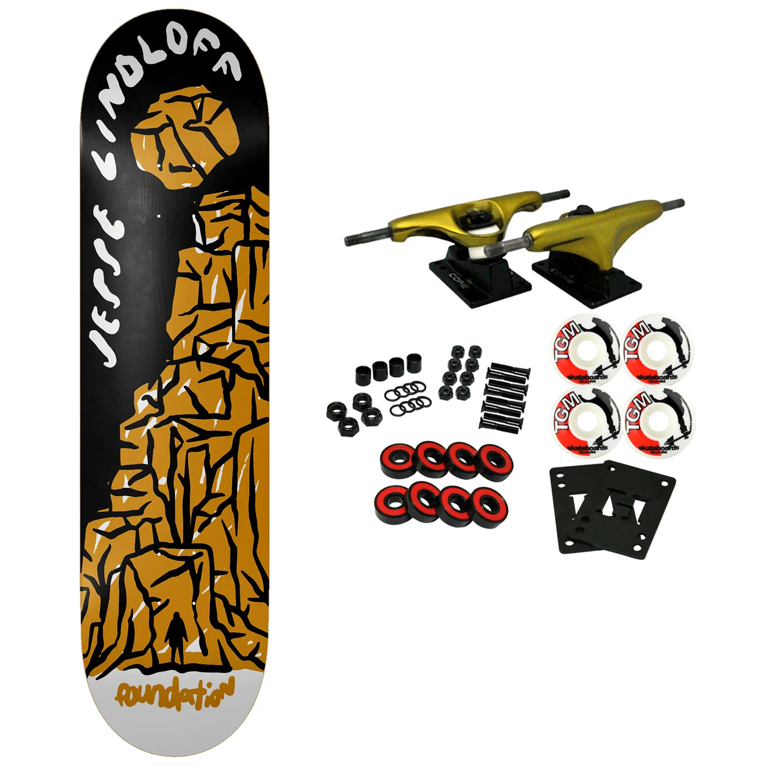 Foundation Skateboard Complete Lindloff Impending Doom 8.25" x 32"