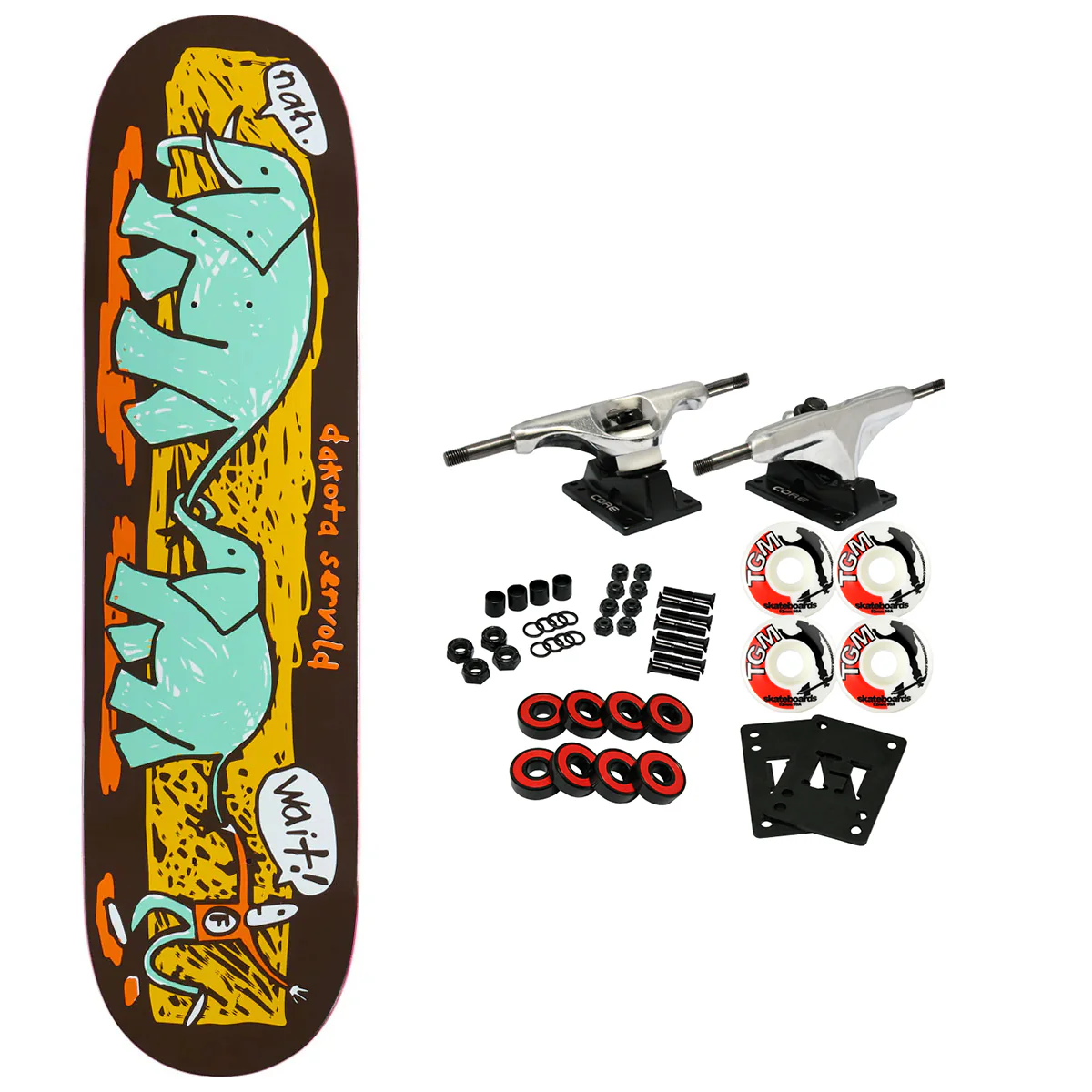 Foundation Skateboard Complete Servold Back Off Bro 8.25" x 31.98"