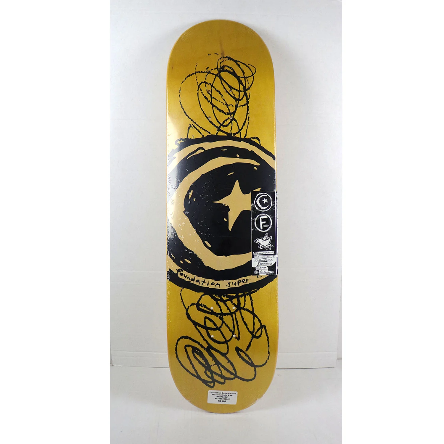 Foundation Skateboard Complete Star and Moon Scribble 8.38" x 32" Independent Satori Upgrade - Image 2