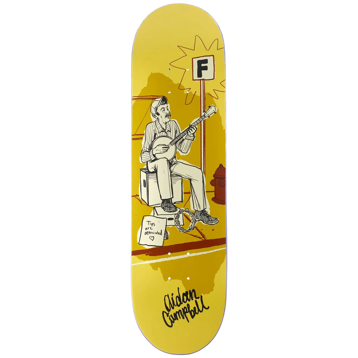 Foundation Skateboard Deck Adian Campbell Busker 8.5" x 31.75"