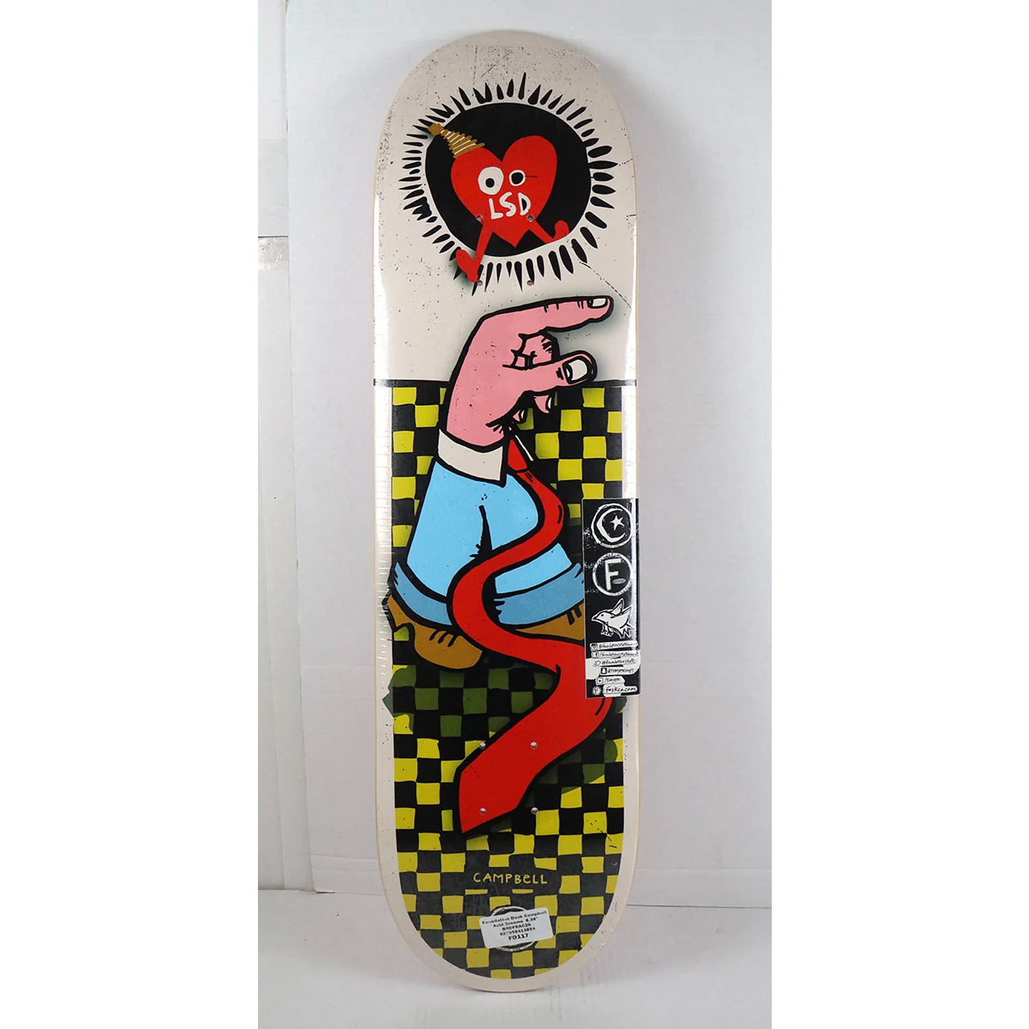 Foundation Skateboard Deck Campbell Acid Dreams 8.38" x 32.25" - Image 2