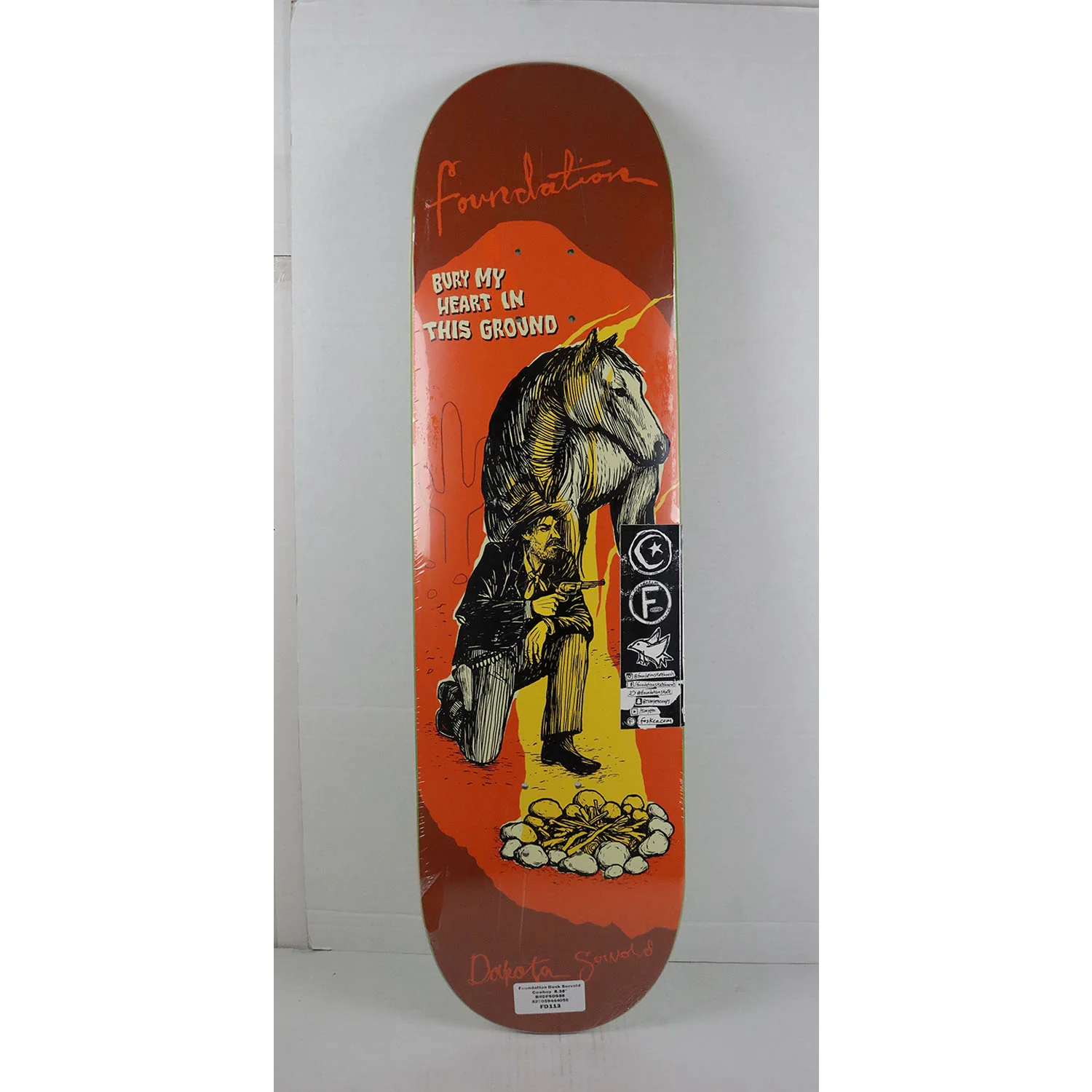 Foundation Skateboard Deck Dakota Servold Cowboy 8.38" x 31.75" - Image 2