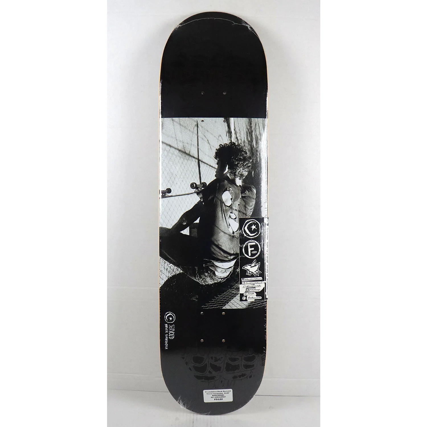 Foundation Skateboard Deck Dakota Servold Never Surrender 8.25" x 32" - Image 2