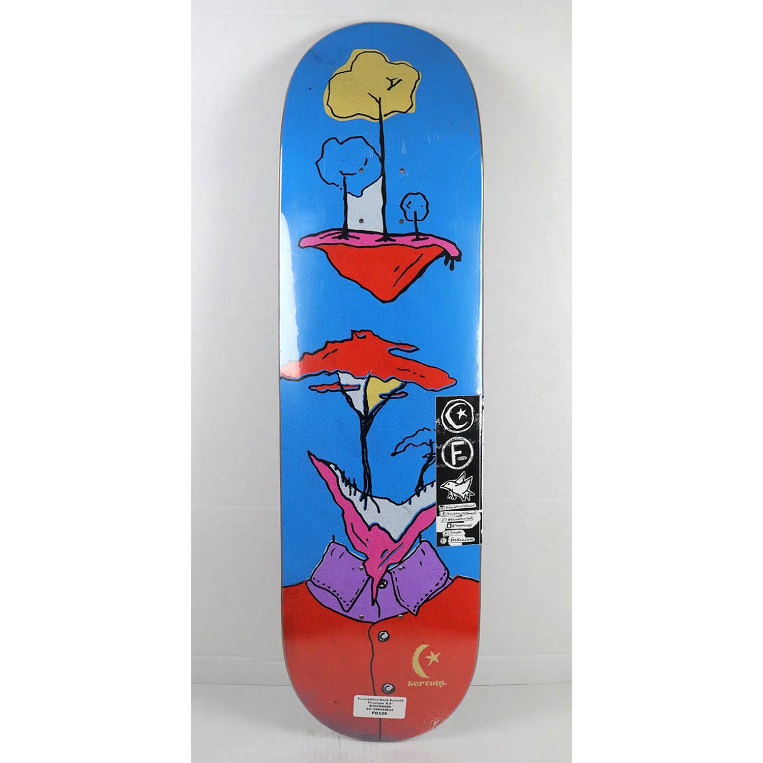 Foundation Skateboard Deck Dakota Servold Treetops 8.5" x 32" - Image 2