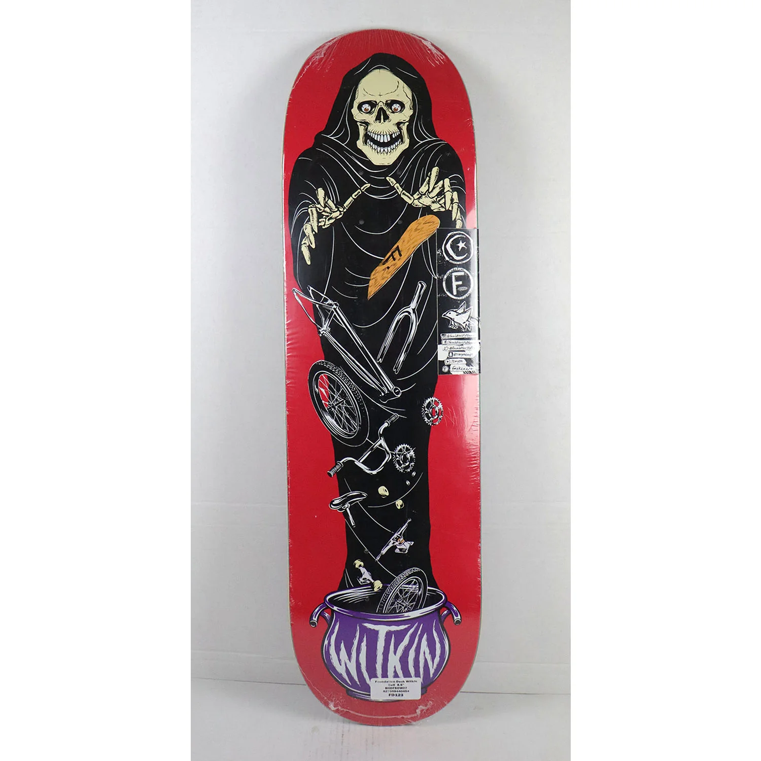 Foundation Skateboard Deck Dylan Witkin Cult 8.5" x 31.75" - Image 2