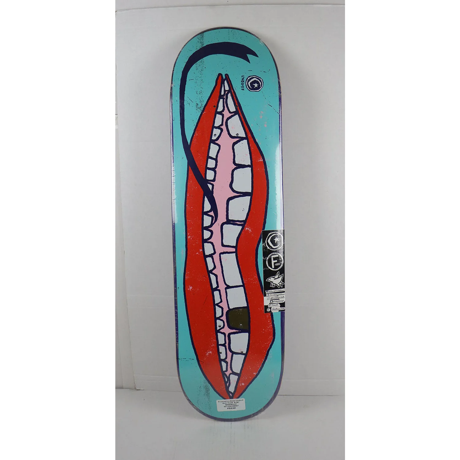Foundation Skateboard Deck Jesse Lindloff Gold Tooth 8.38" x 31.88" - Image 2