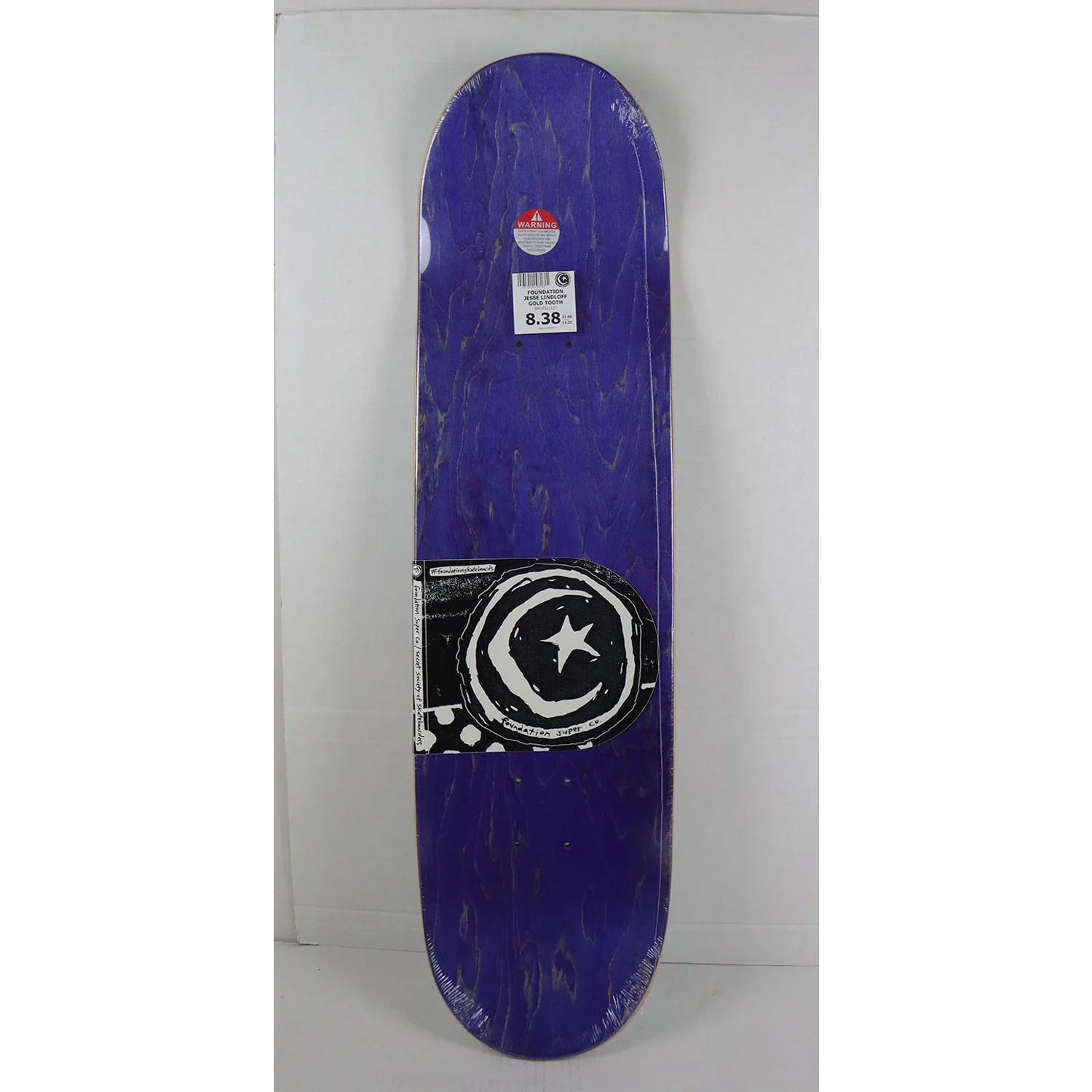 Foundation Skateboard Deck Jesse Lindloff Gold Tooth 8.38" x 31.88" - Image 3