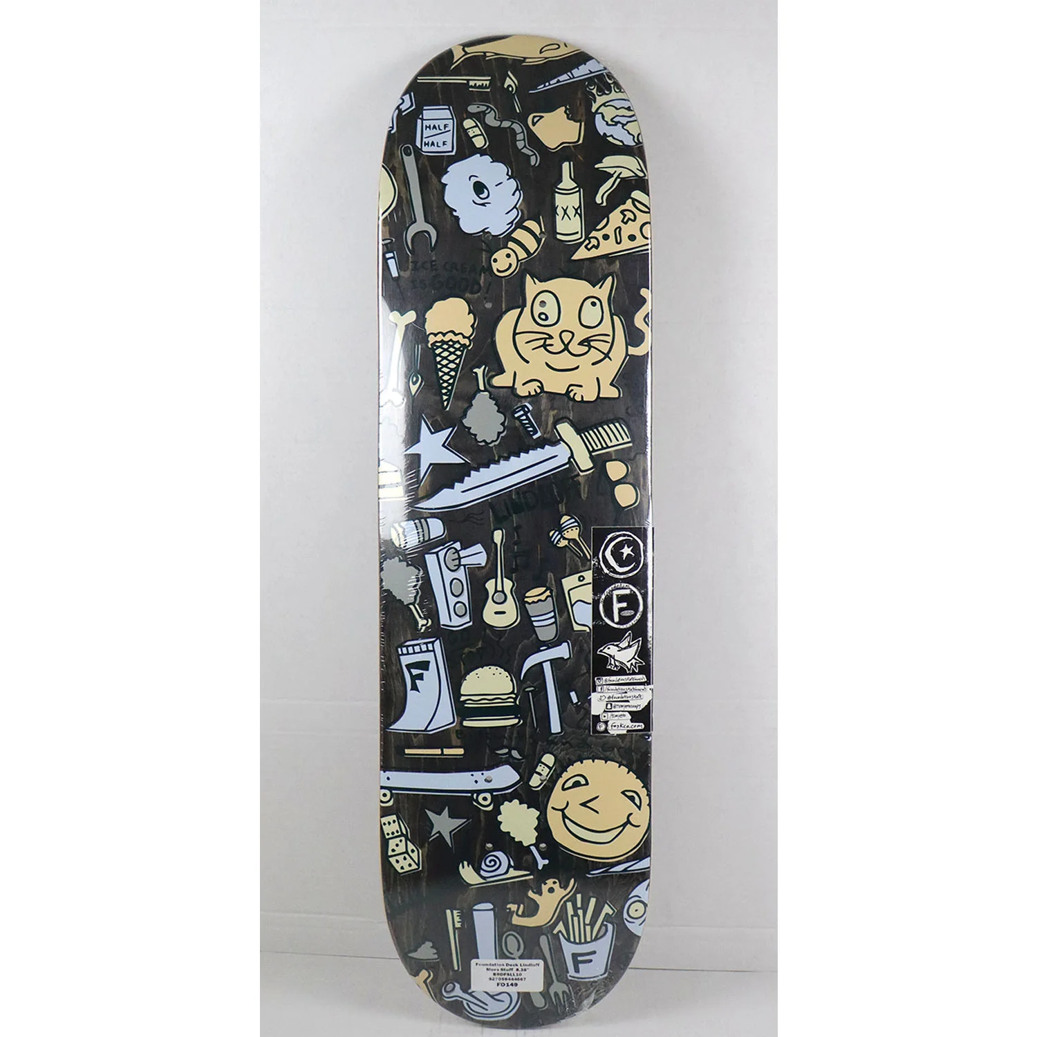 Foundation Skateboard Deck Jesse Lindloff More Stuff 8.38" x 31.75" - Image 2