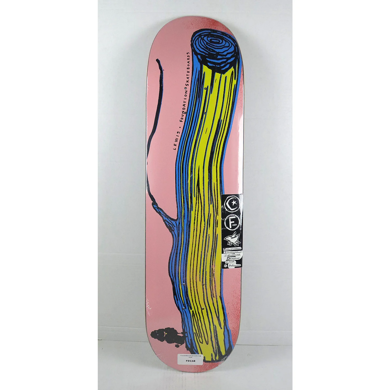 Foundation Skateboard Deck Julian Lewis Log 8.25" x 31.75" - Image 2