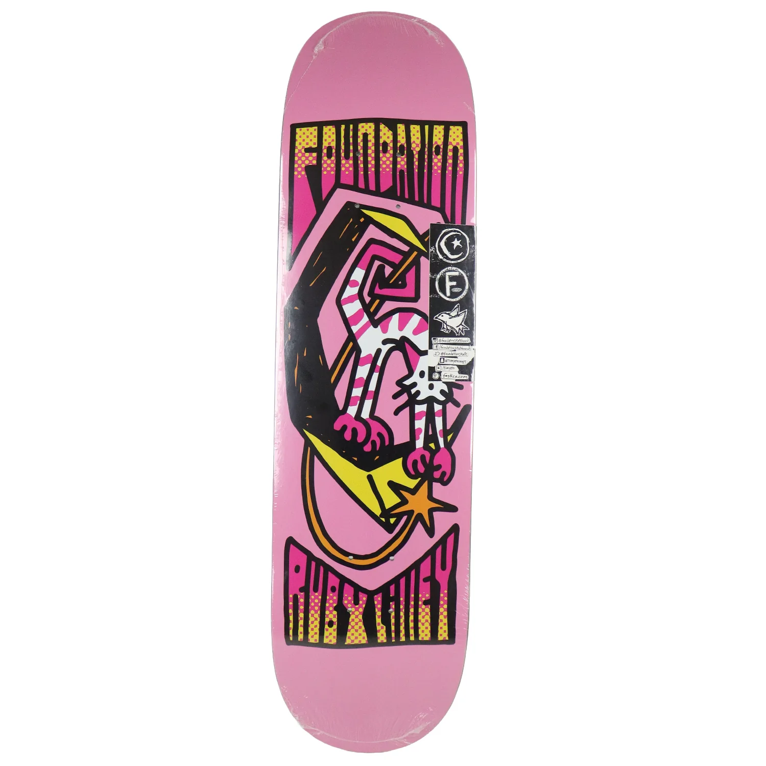 Foundation Skateboard Deck Ruby Lilley Cat and Moon 8.0" x 31.5"