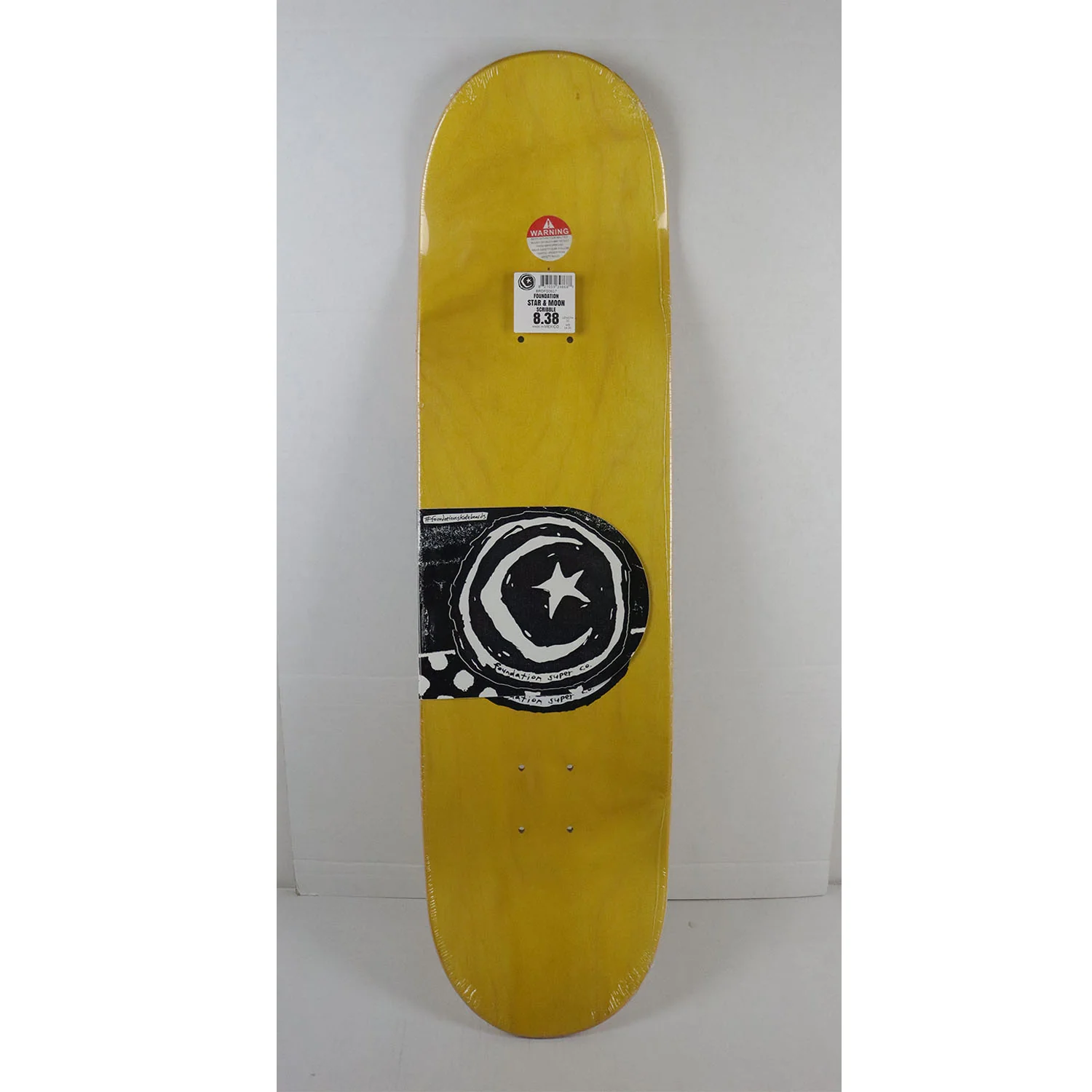 Foundation Skateboard Deck Star and Moon Scribble 8.38" x 32" (Assorted Colors) - Image 3