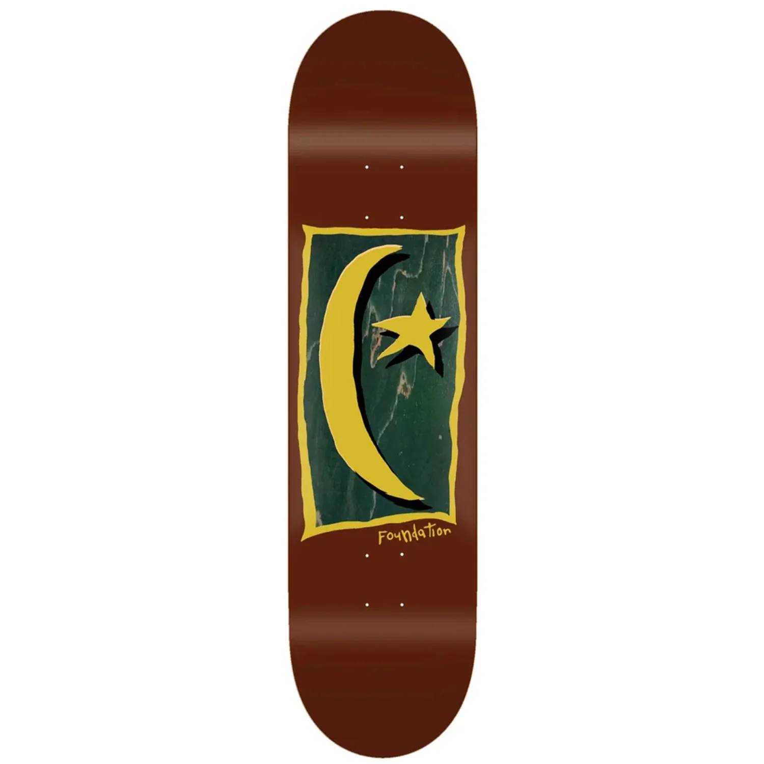 Foundation Skateboard Deck Star and Moon V2 8.38" x 32.25"