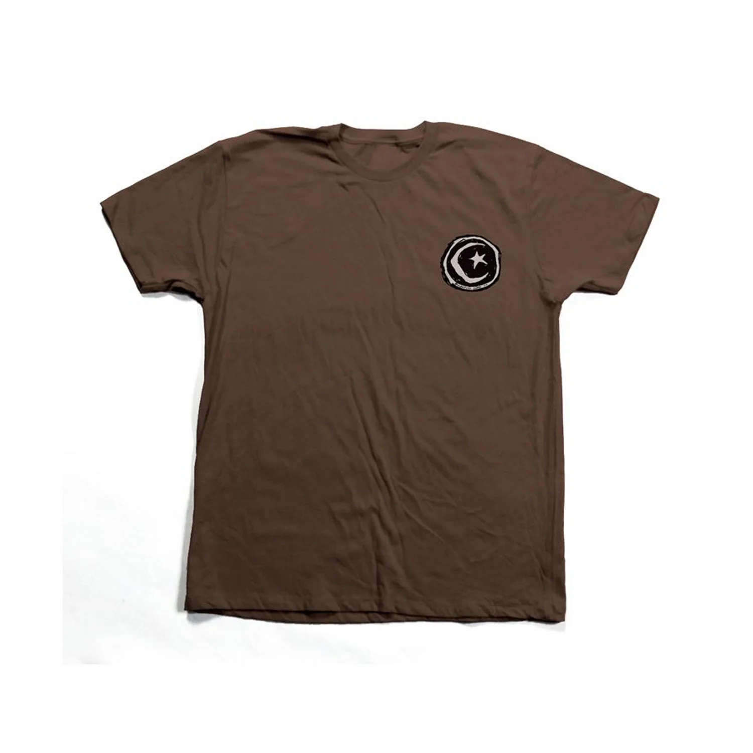 Foundation Skateboard T-Shirt Star & Moon Brown - Image 2