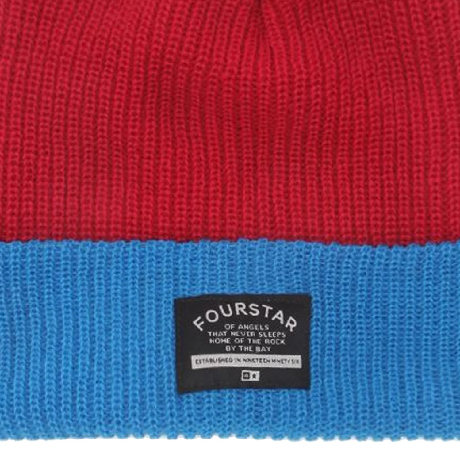 Fourstar Beanie 2-TONE FOLD RED/BLUE Cap - Image 2