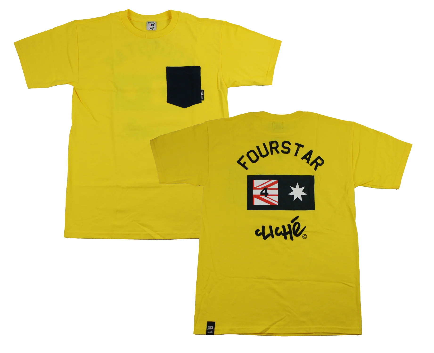 Fourstar Shirt BROPHY POCKET YELLOW