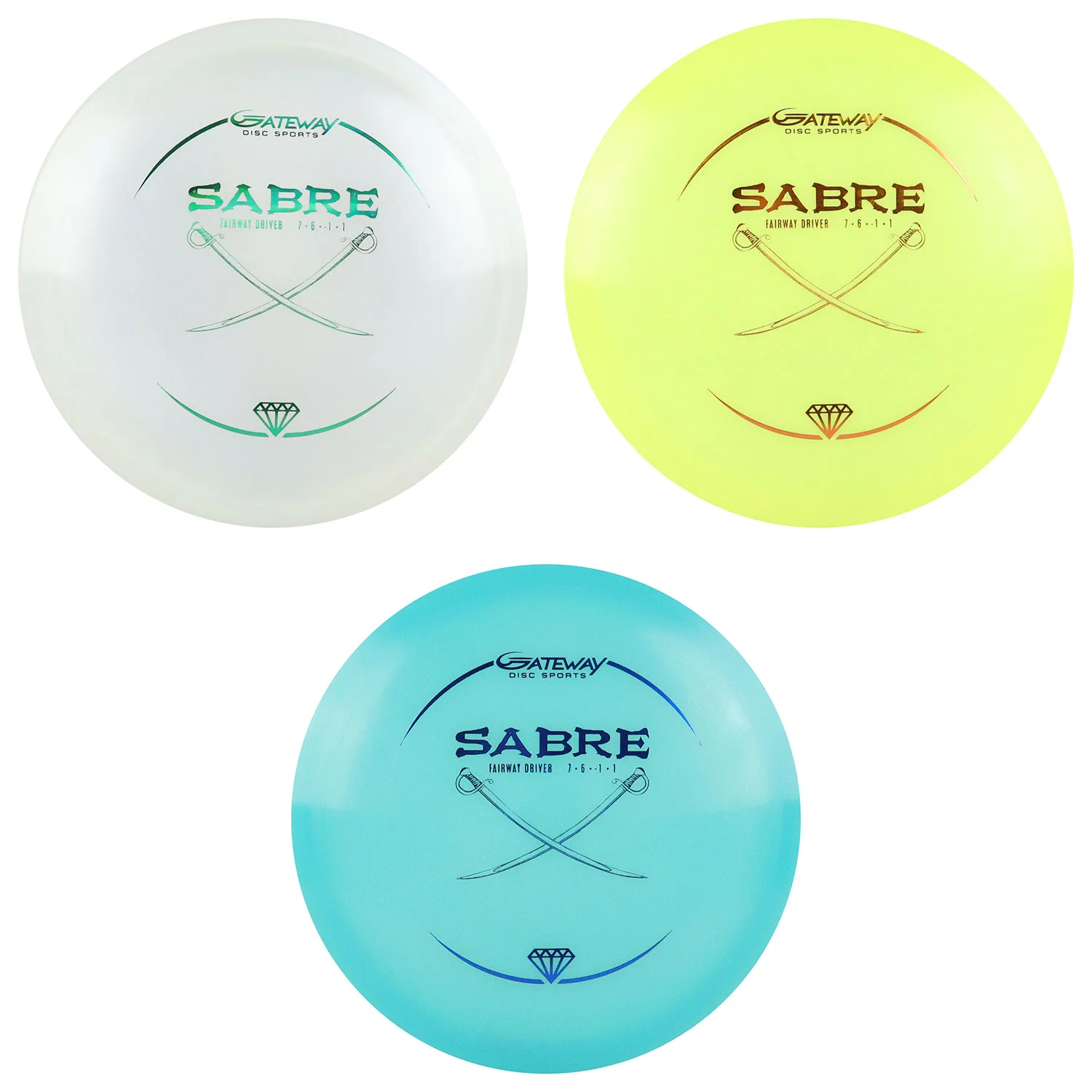 Gateway Disc Golf Diamond Sabre Fairway Driver 7/6/-1/1 - Choose Exact Disc