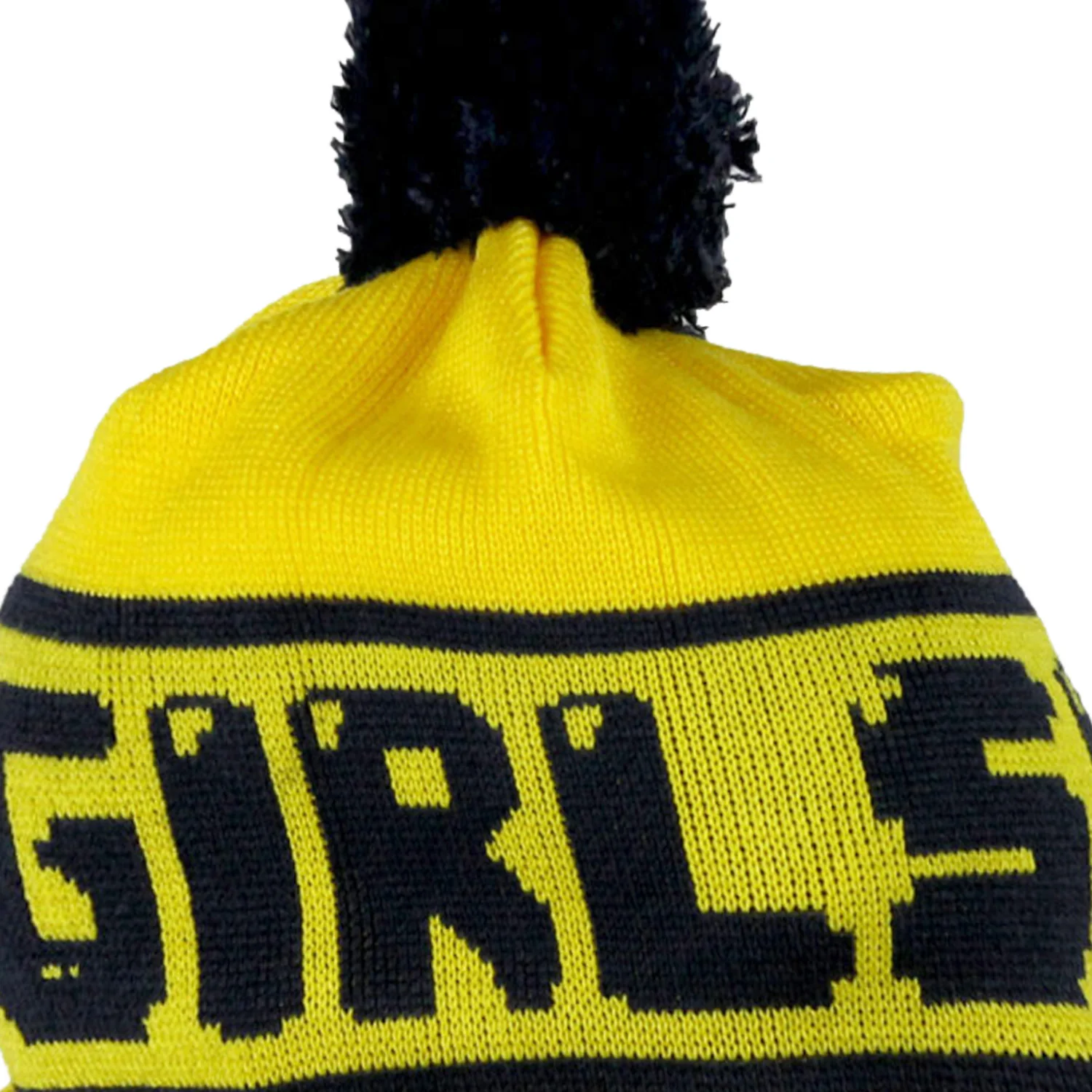 Girl Beanie BUBBLE POM YELLOW - Image 2