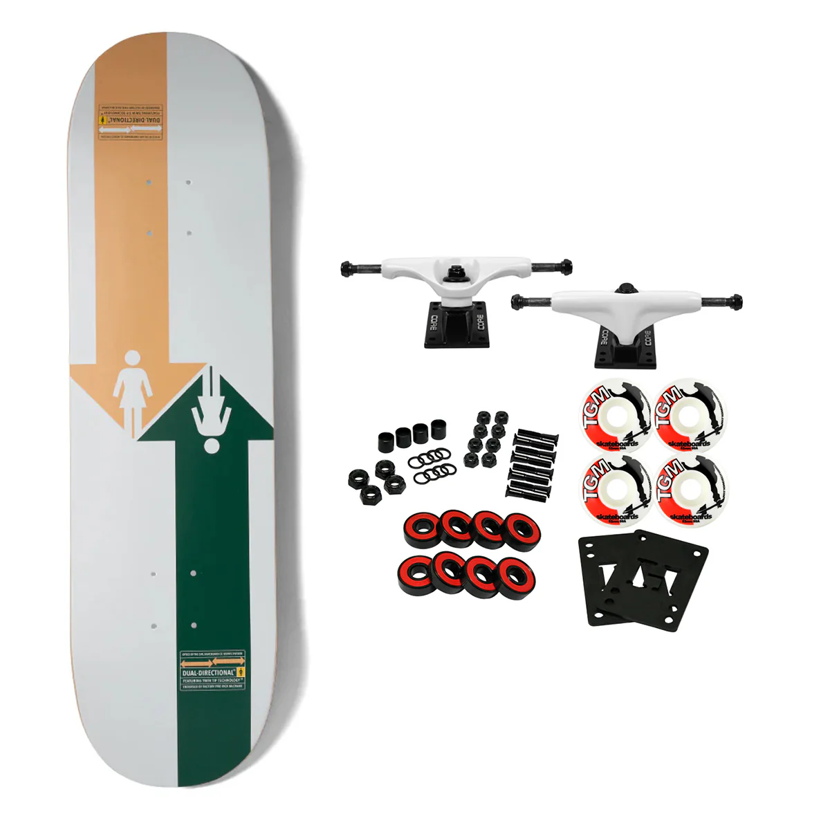 Girl Skateboard Complete McCrank Dual Directional Twin Tail 8.5" x 31.875"