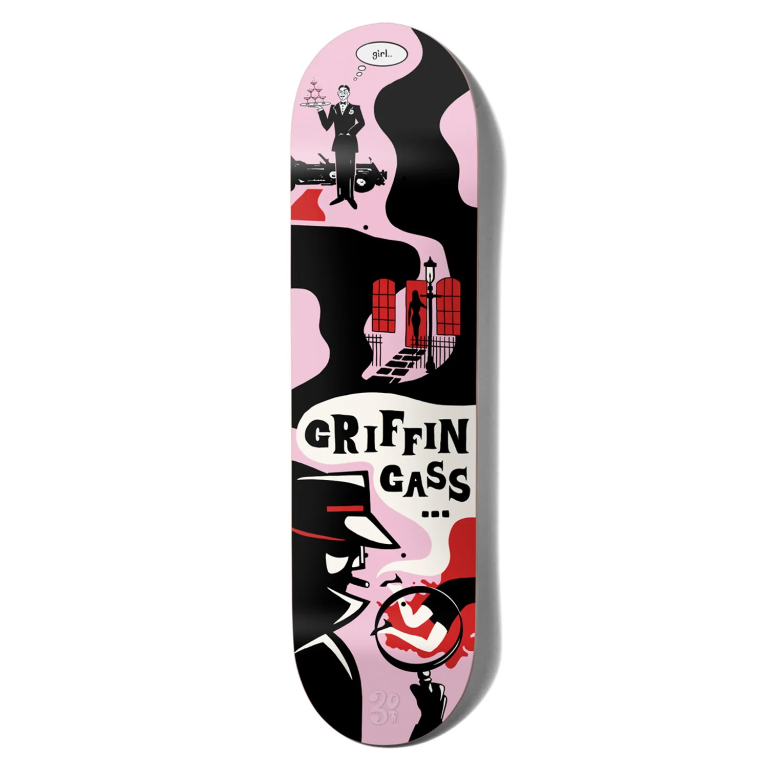 Girl Skateboard Deck Gass Mystery Noir 8.125" x 31.625"
