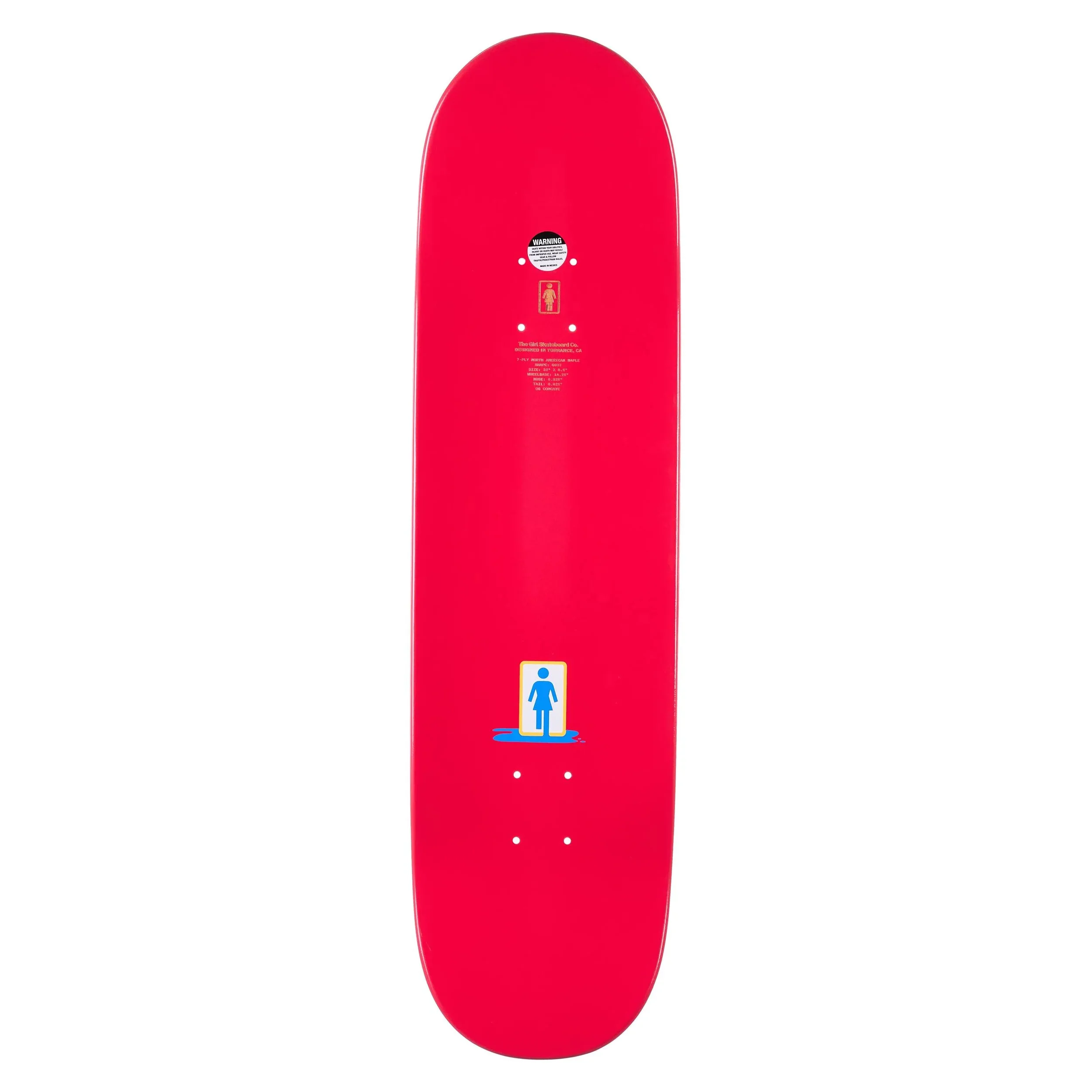 Girl Skateboard Deck Geering Blood Bath 8.5" x 32" - Image 2