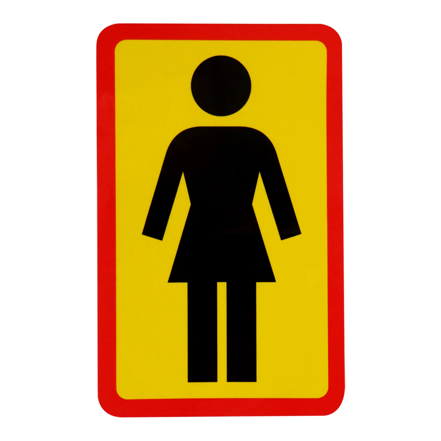 Girl Skateboard Sticker OG Decal Black/Yellow/Red 6" x 3.75"