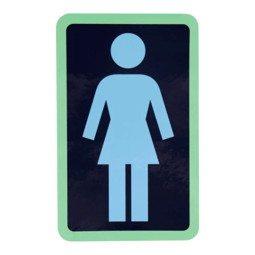 Girl Skateboard Sticker OG Decal Blue/Navy/Mint 6" x 3.75" 5-Pack - Image 2