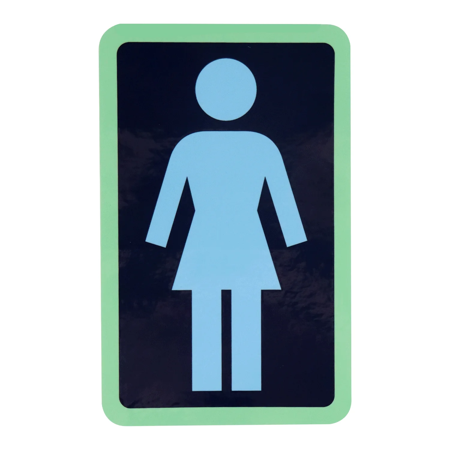 Girl Skateboard Sticker OG Decal Blue/Navy/Mint 6" x 3.75" 5-Pack - Image 3