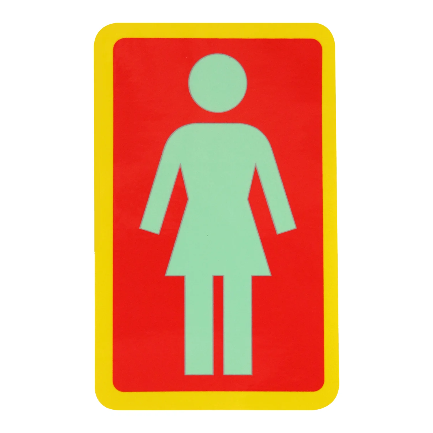 Girl Skateboard Sticker OG Decal Mint/Red/Yellow 6" x 3.75" 5-Pack - Image 2