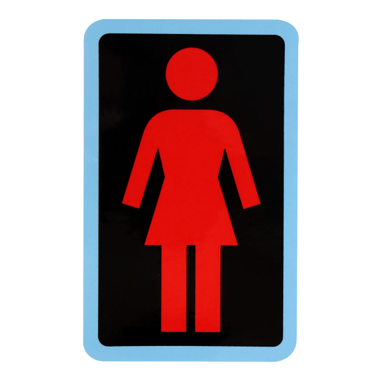 Girl Skateboard Sticker OG Decal Red/Black/Blue 6" x 3.75"