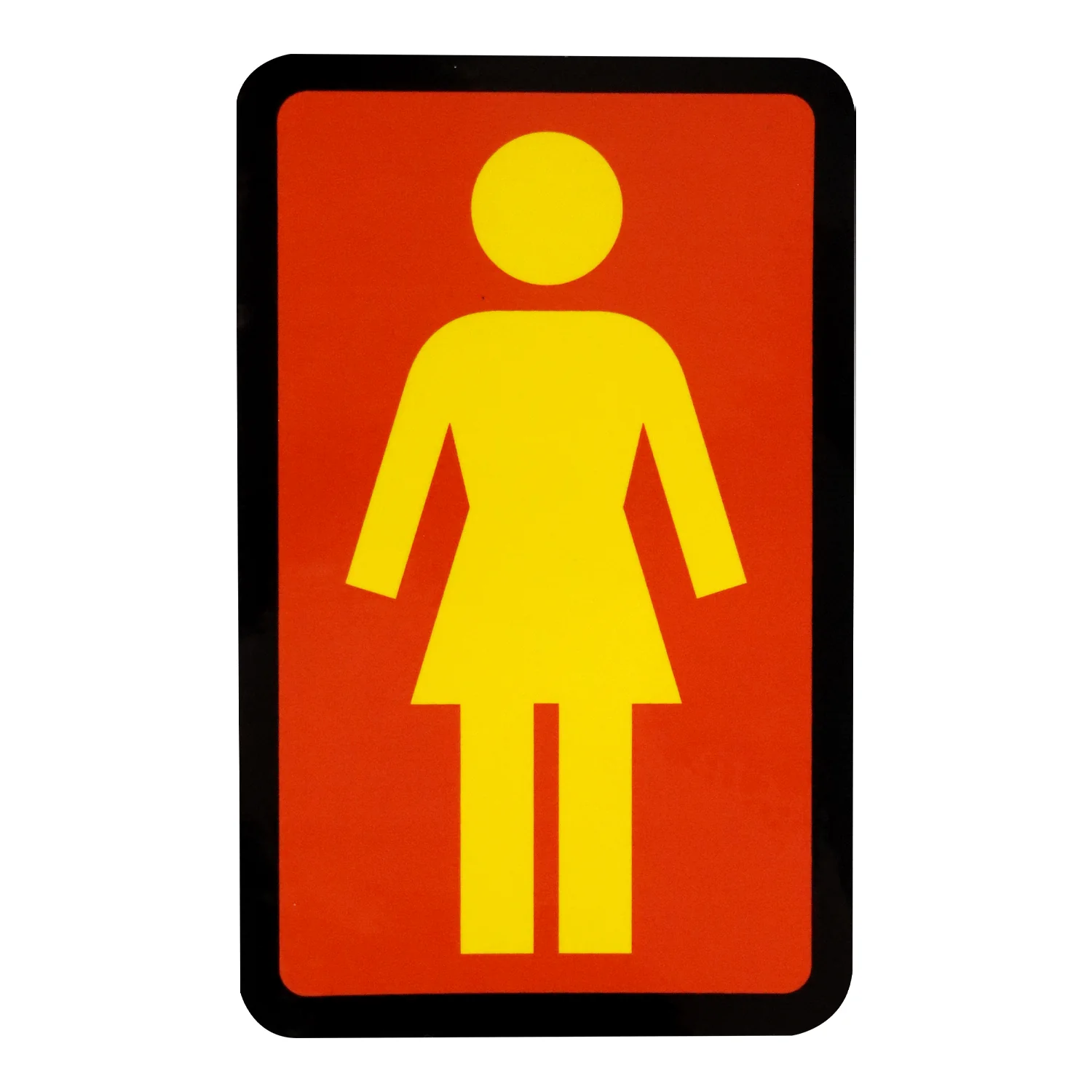Girl Skateboard Sticker OG Decal Yellow/Brown/Black 6" x 3.75" 5-Pack - Image 2
