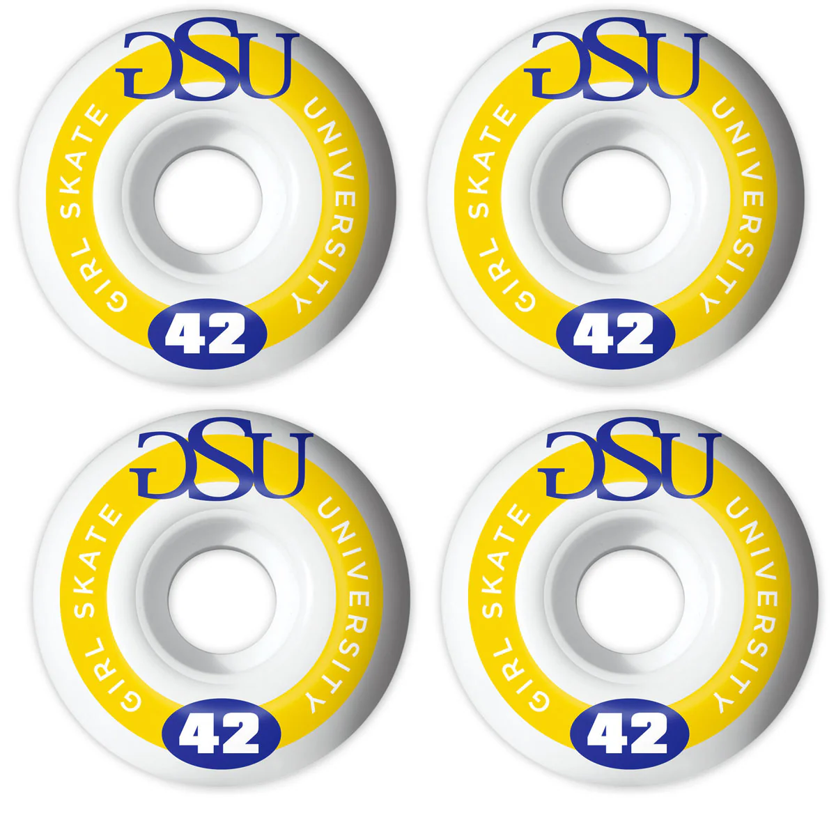 Girl Skateboard Wheels 42mm GSU 99A White