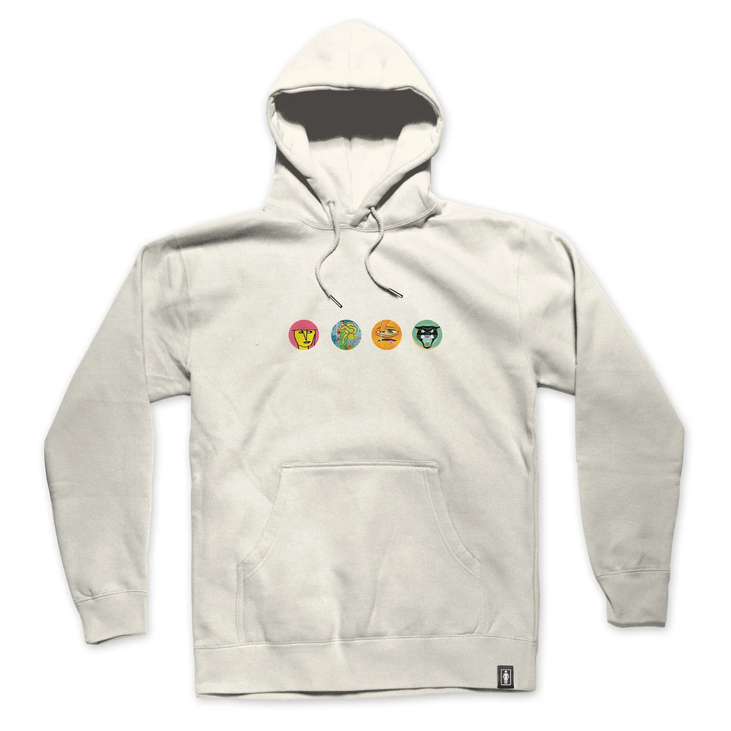 Girl Skateboards Hoody Legend Heads Bone