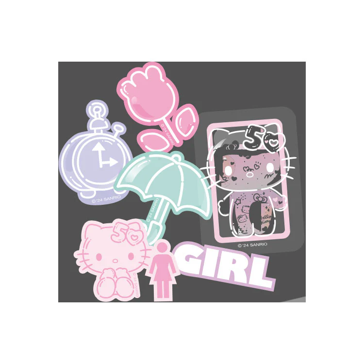 Girl Skateboards Sticker Hello Kitty 50 6-Pack