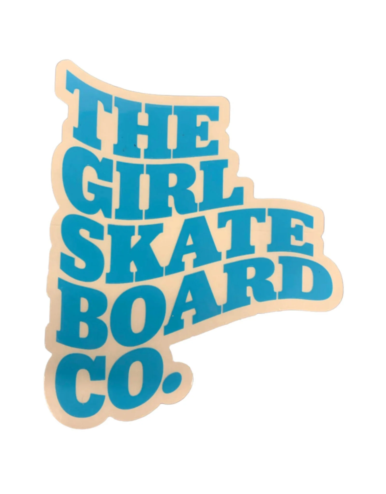 Girl Skateboards Sticker Nuevo Wavy Blue 3" x 3.75"