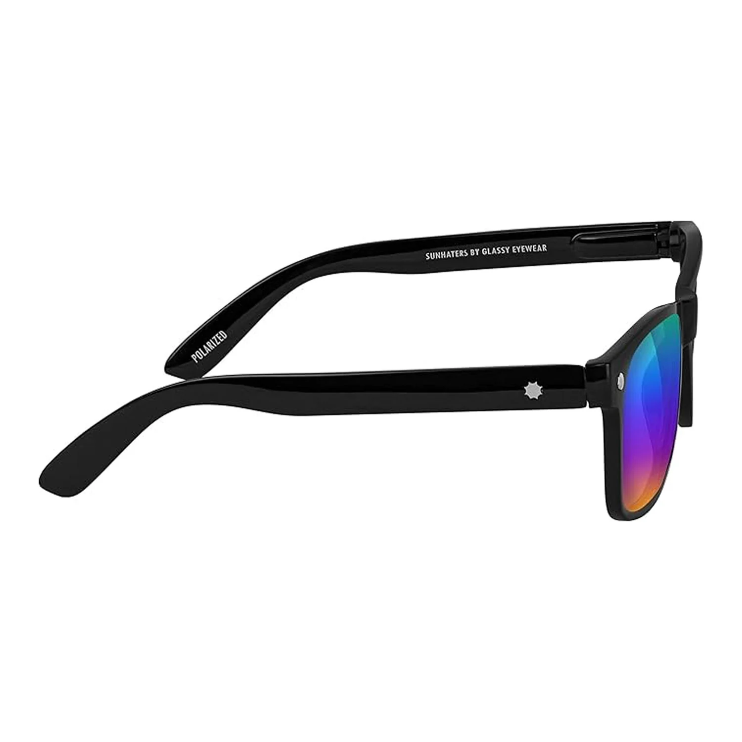 Glassy Eyewear Sunglasses Leonard Polarized Black/Color Mirror - Image 3