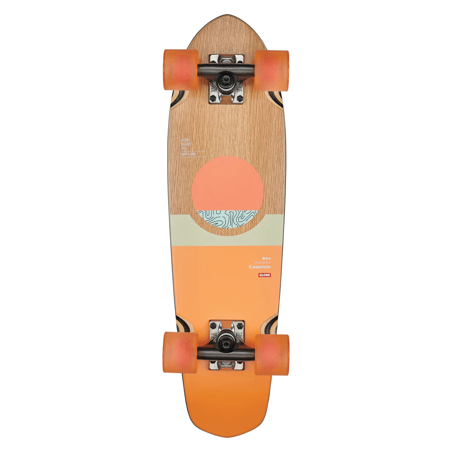 Globe Cruiser Blazer White Oak/Concrete 8" x 26"